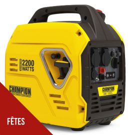 Groupe électrogène Silencieux 2200W Autonomie + 10 heures Générateur de courant de secours Inverter Portable CHAMPION