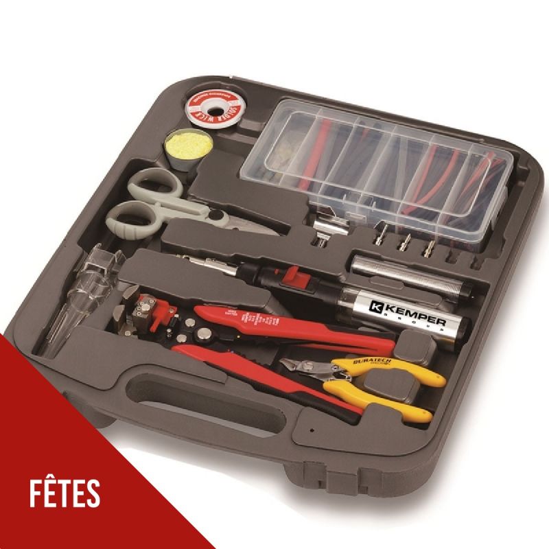 Kit Réparation électrique Mini chalumeau à gaz rechargeable Polyvalent Pinces et Accessoires KEMPER