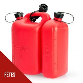 Bidon Jerrican Combiné 2 contenants 5L et 3L Bec verseur Poignée VITO