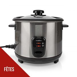 Cuiseur à Riz 1.5 Litre 500W Acier inoxydable anti-adhésif Bol amovible NEDIS