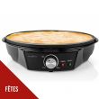 Crêpière électrique 1200W Ø30 cm Machine à crêpes Métal revêtement anti-adhésif Crêpes Pancakes Galettes Burritos & taccos NEDIS