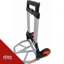 Chariot de manutention diable pliable Charge 125kg Chariot à roues Aluminium BRIXO