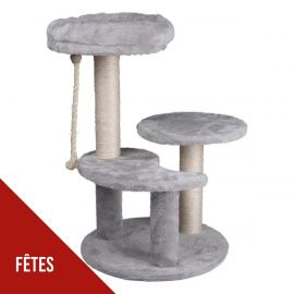 Arbre à Chat 62 cm – 3 Plateformes, Griffoir Sisal & Corde de Jeu pour Confort et Divertissement