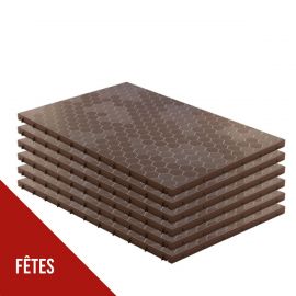 Lot de 6 Dalles de sol Clipsables Marron Taupe 116x76x3cm Polypropylène Revêtement de Sol Modulable 4.61m2 ARTPLAST