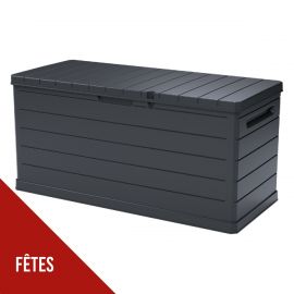 Coffre de rangement extérieur ARTPLAST 350L - Résine Gris Anthracite, Imperméable & Résistant aux UV