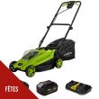 Tondeuse à gazon sans fil 20V + 2 Batteries lithium 4.0Ah + Chargeur double Largeur 32cm Bac 30L 3 hauteurs de coupe VITO