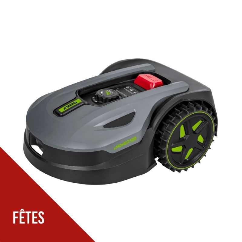 Robot Tondeuse 20V 2.5Ah 500m2 Cable périphérique Station de charge - VITO