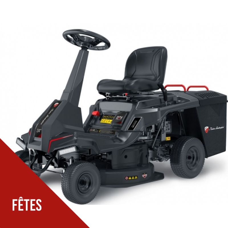 Tracteur Tondeuse Thermique Autoportée 7CV - 4 Vitesses + 1 Mulching Ejection latérale Lamborghini