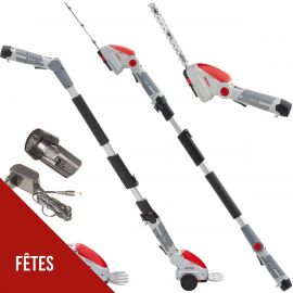 Cisaille à gazon et Taille buisson Télescopique sans fil à batterie 12V Inclus 2 lames Made in Germany Chargeur 12V IKRA