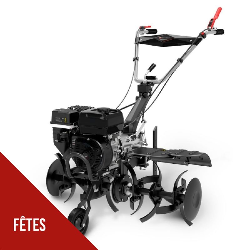 Motobineuse Thermique LAMBORGHINI – 7 CV, 212 cm³, Moteur 4T, Largeur 56 à 76 cm, 3 Vitesses + Fraises & Disques