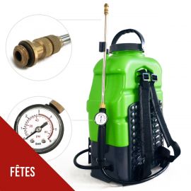 Pulvérisateur à Batterie lithium 16L IRIS 12V 8 Ah Chargeur + 3 buses Temoin de charge Manomètre intégré