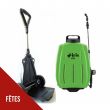 Pulvérisateur à batterie 16L Lithium 8 Ah 2en1 Chariot et bretelles IRIS Chargeur + 3 buses Jardin et Désinfection