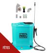 Pulvérisateur électrique 16L Batterie 8.0Ah Lance télescopique + 3 Buses Bretelles reglables Pulvérisateur Jardin INTEC