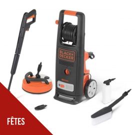 Nettoyeur Haute Pression 2000W 140 Bar 440 L/h Patio cleaner et brosse fixe Black+Decker