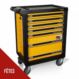 Servante d'atelier sur roues 7 tiroirs Vides Chariot d'atelier Avec frein Meuble de garage Etabli Haute qualité VITO