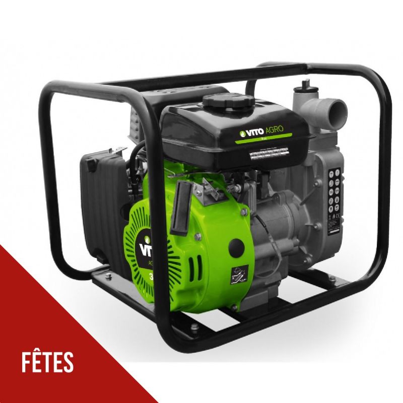 Reconditionné Motopompe thermique 4T 3CV 105 Cm3 Eaux claires Vide caves ou Piscines VITO