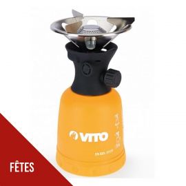 Jamais utilisé Réchaud à gaz piezo VITO Rechaud a gaz piezo Coque ABS Rechaud camping pour cartouche gaz 190g