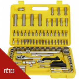 Reconditionné Coffret à douilles VITO 94 pièces Chrome vanadium 1/2" et 1/4"
