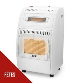Poêle à gaz 5700W Chauffage d'appoint Hybride Gaz et Electrique 20-100 m² - Piezo KOMBI LINE