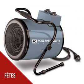 Générateur Air Chaud 3000W - Chauffage Soufflant Chantier Ventilation Thermostat Atelier Garage Kemper