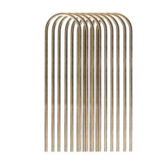 Lot de 10 piquets de fixation toile de paillage en U métal 10 cm cou