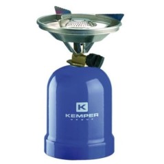 Réchaud à gaz 2200W Coque Acier Inox Plaque 3 bras crantés KEMPER