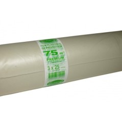 Plane für Malerarbeiten 3x25m 80 Mikron Schutz 75 m² transluzent