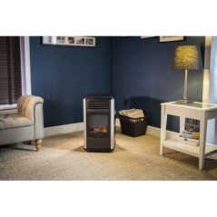 Gasfornuis 3,4 kW Zwart 3 niveaus van verwarming Vel