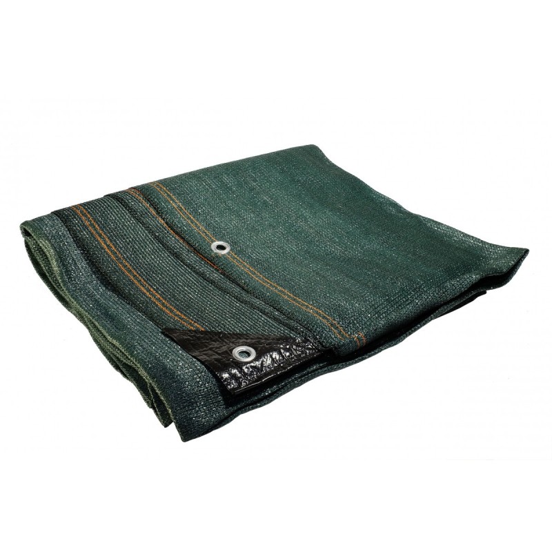Bâche brise vue 1x5 m verte 220g/m² polyéthylène renforcé TECPLAST