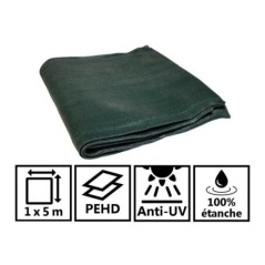 Telo frangivista 1x5 m verde 220g/m² polietilene rinforzato