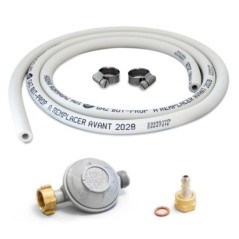 Kit connexion gaz 6x12 mm avec détendeur Butane 28 mbar