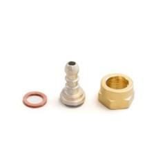 Kit di connessione gas 6x12 mm con regolatore Butano 28 mbar