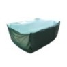 Housse de protection rectangle PVC vert 270x180x90 cm fermeture élas