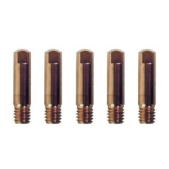 5 Tubes de contact 6 x 25 mm Ø 1 mm cuivre haute qualité TECNOWELD