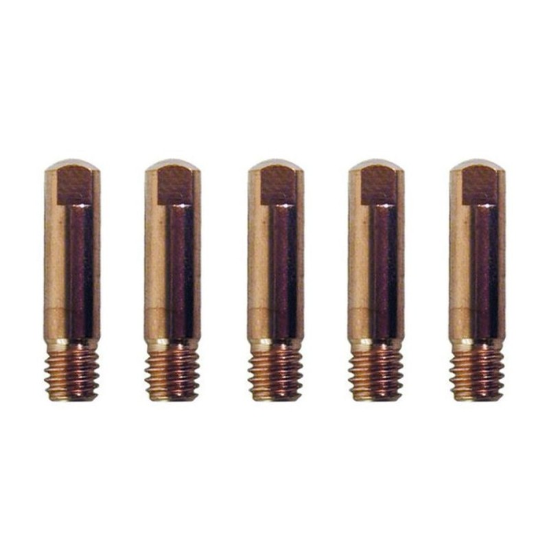 5 Tubes de contact 6 x 25 mm Ø 1 mm cuivre haute qualité TECNOWELD