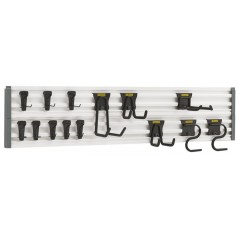 Ensemble de 2 rails de rangement 120 cm avec 18 accessoires et croch