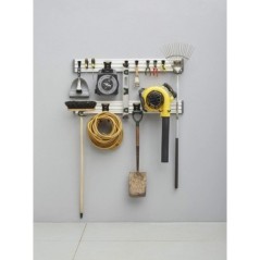 Set of 2 Storage Rails 120 cm with 18 Accessories