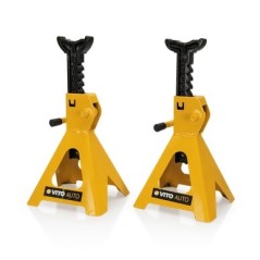 Lot de 2 chandelles à crémaillère Levage 3 tonnes Hauteur réglable 2