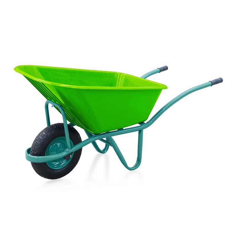 Brouette de jardin PVC 100L Roue Ø37cm Antirouille VITO