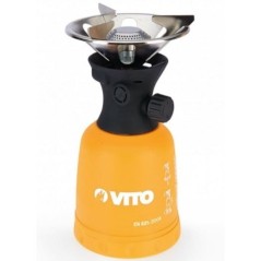 Hornillo de gas piezo 1100W placa inox consumo 78g/h VITO