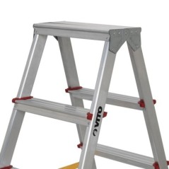 Escabeau double 2x4 marches aluminium