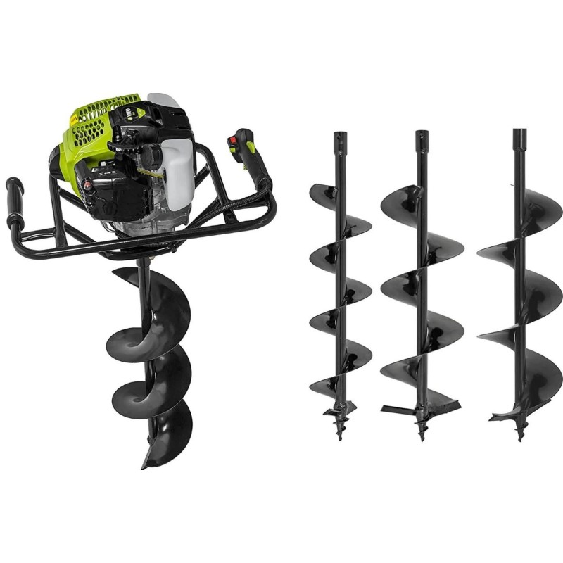 Trivella a scoppio a benzina 43cm³ 1.6CV 3 punte acciaio