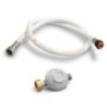 Kit Regulador Gás Butano 28 mbar + Tubo 1m Rosqueável