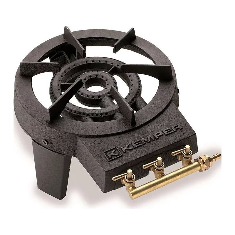 Gas Catering Stove 86 kW Cast Iron 3 Burners 3 Taps