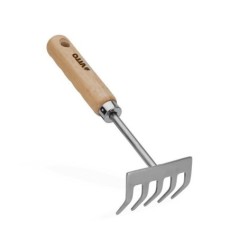 Kit 12 herramientas de jardín Mango de madera Inox forjado a mano alta