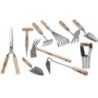Kit 10 outils de jardin - Manche bois