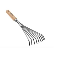 Kit 5 attrezzi da giardino Manico legno Inox Ferro battuto fatto a mano