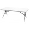 Table de jardin pliante 180cm blanche