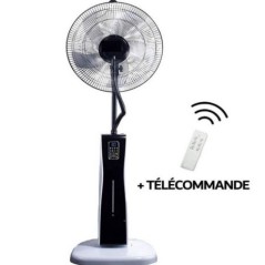 Ventilateur Brumisateur 75W 3 Vitesses Hélice Ø40cm Télécommande Pro