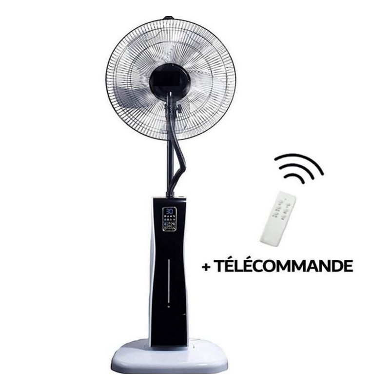 Ventilateur Brumisateur 75W 3 Vitesses Hélice Ø40cm Télécommande Pro